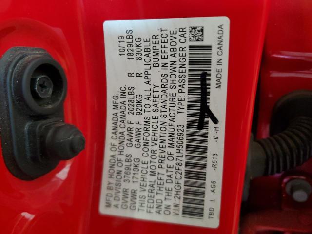 2HGFC2F87LH506923 Honda Civic Sport
