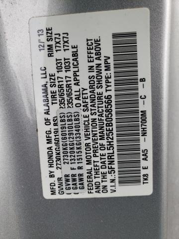 5FNRL5H25EB058566 Honda ODYSSEY LX