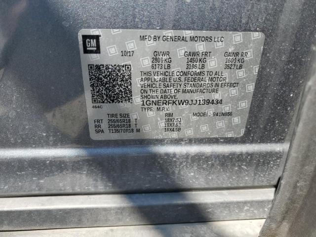 1GNERFKW9JJ139434 Chevrolet lfy - spark ignited direct injection, atss, gen 1