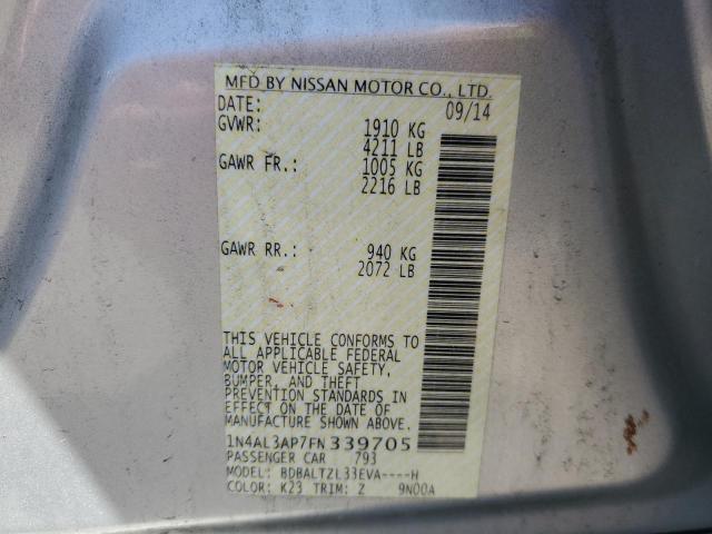 1N4AL3AP7FN339705 Nissan ALTIMA 2.5
