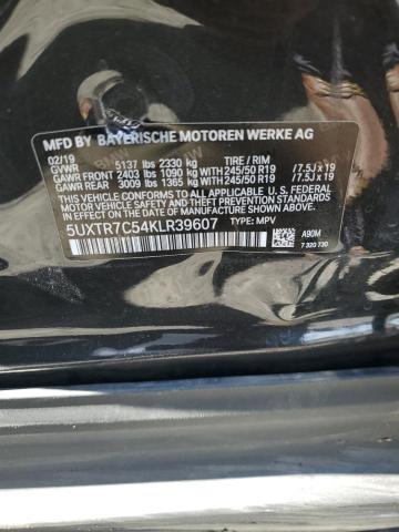 5UXTR7C54KLR39607 BMW 2019