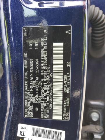 5TDLZRBH1NS242276 Toyota 2gr-fks