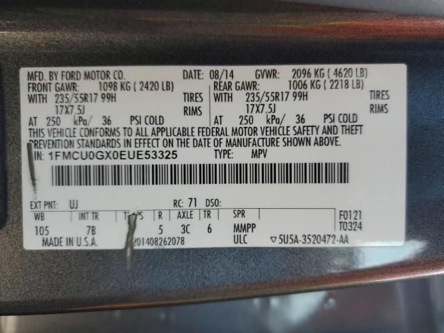 1FMCU0GX0EUE53325 Ford ESCAPE SE