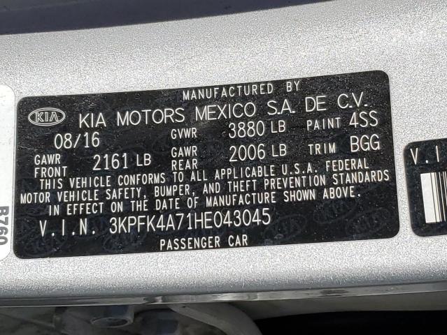 3KPFK4A71HE043045 KIA mpi nu