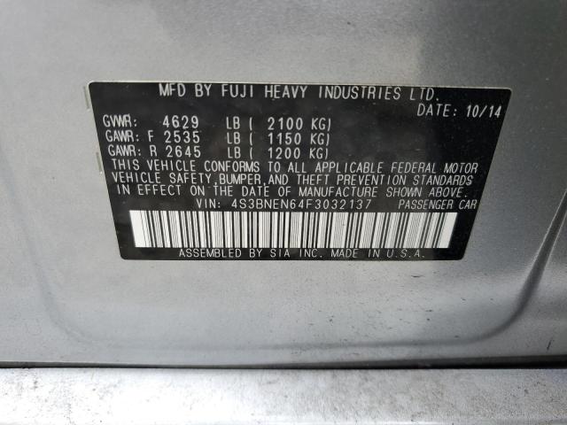 4S3BNEN64F3032137 Subaru 3.6l u4