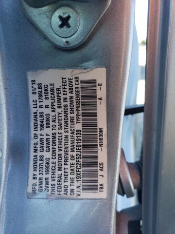 19XFC2F52JE019139 Honda k20c2