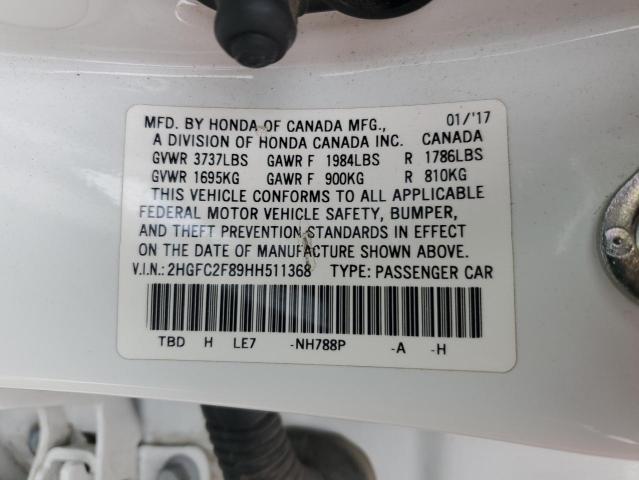 2HGFC2F89HH511368 Honda k20c2