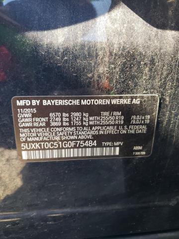 5UXKT0C51G0F75484 BMW 2016