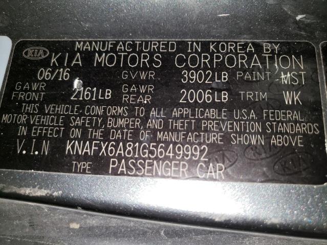 KNAFX6A81G5649992 KIA gdi nu