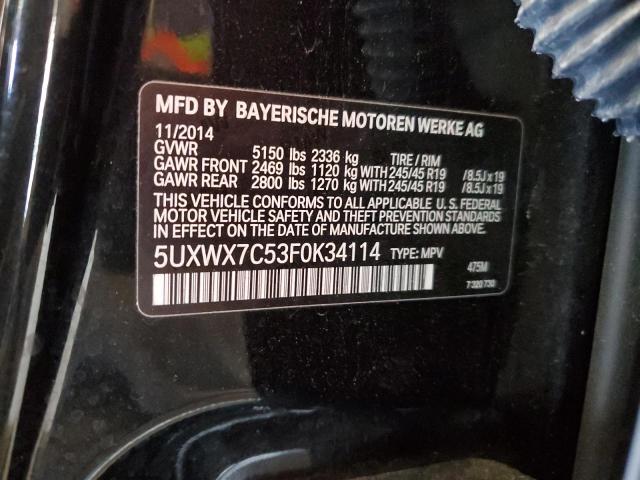 5UXWX7C53F0K34114 BMW X3