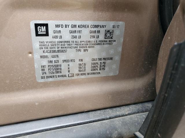 KL4CJESB0JB558257 Buick luv: mfi, variable valve timing, alum, e85 max