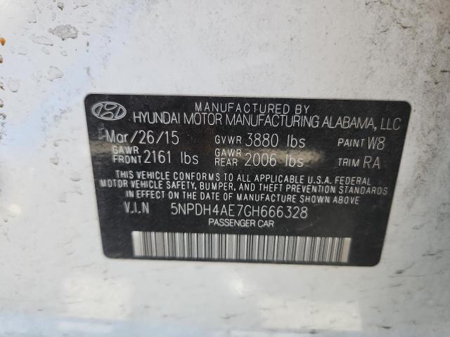5NPDH4AE7GH666328 Hyundai dohc mpi nu