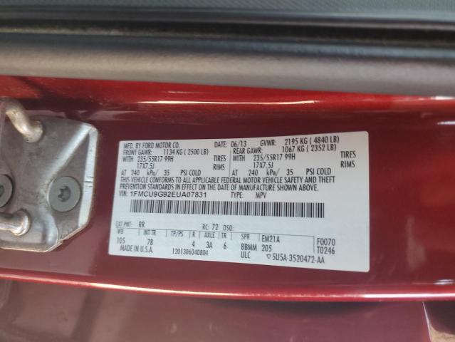 1FMCU9G92EUA07831 Ford ESCAPE SE
