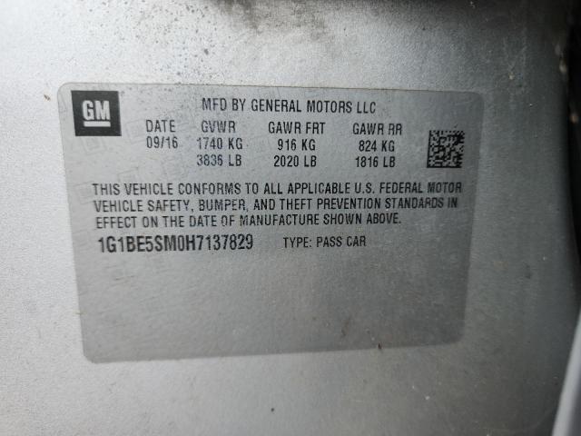 1G1BE5SM0H7137829 Chevrolet le2 -di: direct injection, vvt: variable valve timing, gen, alum