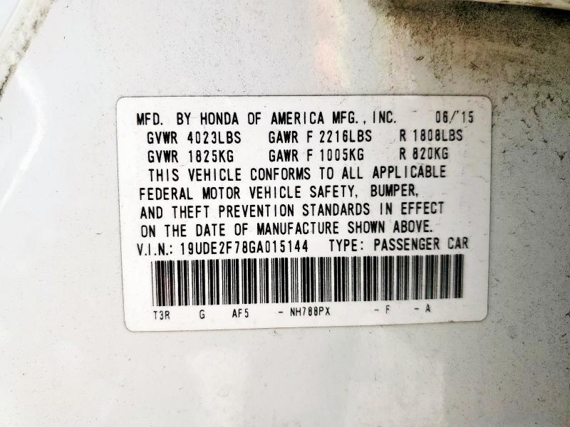 19UDE2F78GA015144 Acura ILX PREMIU