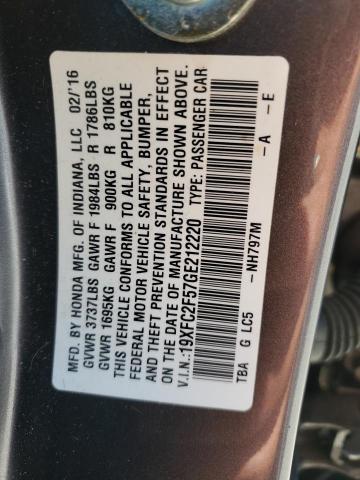 19XFC2F57GE212220 Honda k20c2