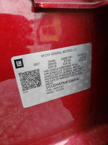1G1ZD5ST9JF134304 Chevrolet lfv - direct injection, variable valve timing, gen 1