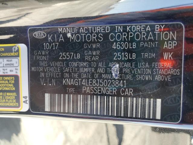 KNAGT4LE8J5023841 KIA OPTIMA HYB