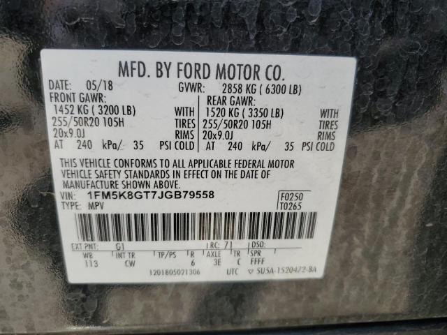 1FM5K8GT7JGB79558 Ford EXPLORER S
