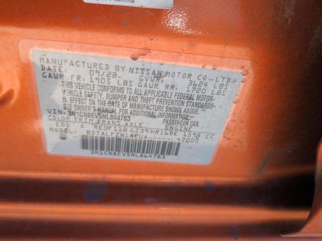 3N1CN8EV5NL864783 Nissan VERSA SV