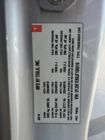 5YJ3E1EB0JF100519 Tesla MODEL 3