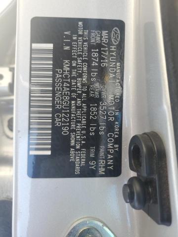KMHCT4AE8GU122190 Hyundai ACCENT SE