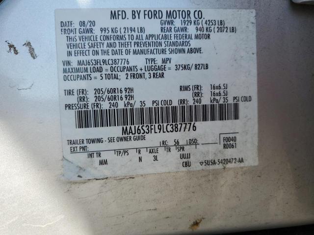 MAJ6S3FL9LC387776 Ford ECOSPORT S
