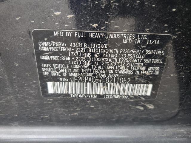 JF2GPACC7F8211052 Subaru 2.0l naturally aapirated