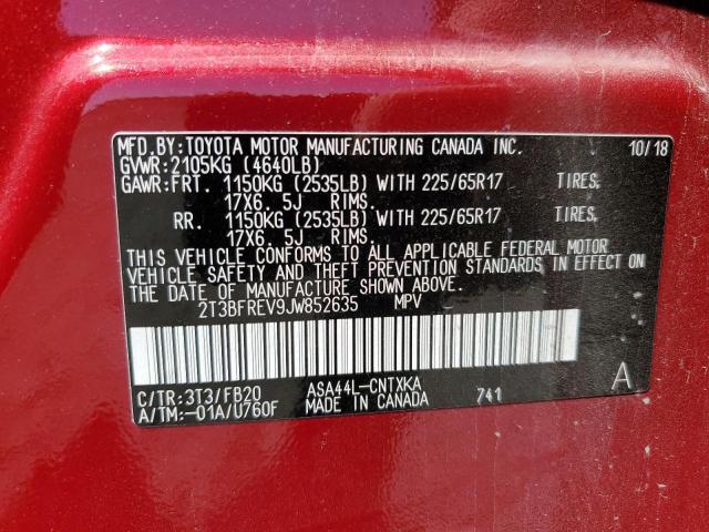 2T3BFREV9JW852635 Toyota 2ar-fe