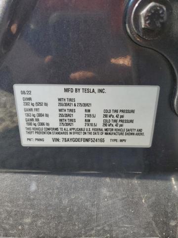 7SAYGDEF0NF524165 Tesla Model Y