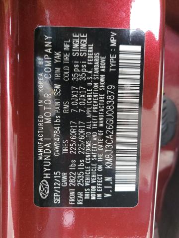 KM8J3CA26GU083879 Hyundai Tucson