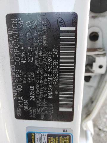 KNAGM4AD0F5078976 KIA mpi theta ii