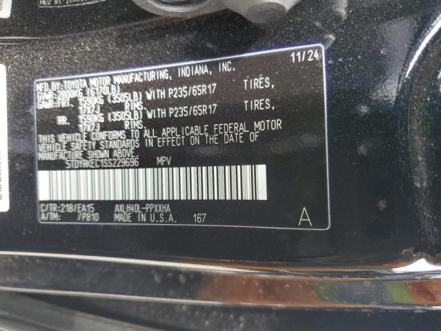 5TDYRKEC1SS229696 Toyota a25a-fxs