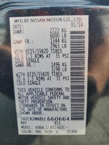 5N1CR2MN8EC660664 Nissan Pathfinder