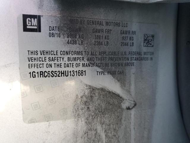 1G1RC6S52HU131681 Chevrolet VOLT LT