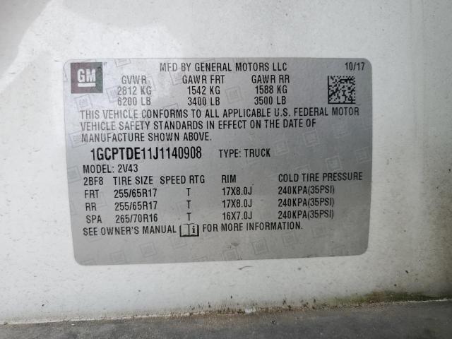 1GCPTDE11J1140908 Chevrolet lwn - di: direct injection, xlde