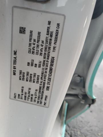 5YJ3E1EA0MF989804 Tesla MODEL 3