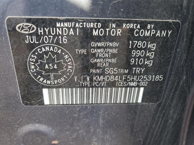 KMHD84LF5HU253185 Hyundai Elantra