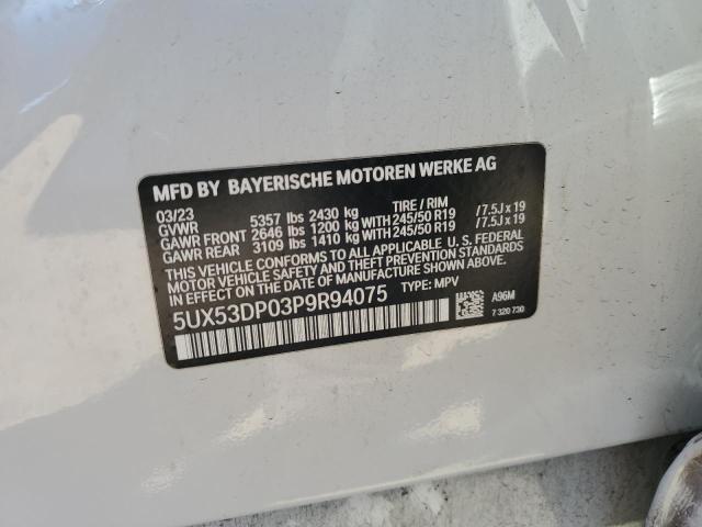 5UX53DP03P9R94075 BMW 2023