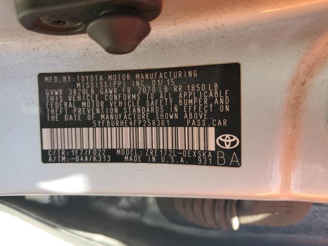 5YFBURHE4FP258361 Toyota 2zr-fe