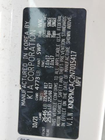 KNDPMCAC2N7015417 KIA gdi theta-ii