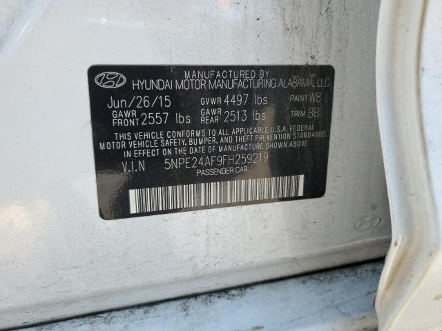 5NPE24AF9FH259219 Hyundai dohc gdi theta-ii