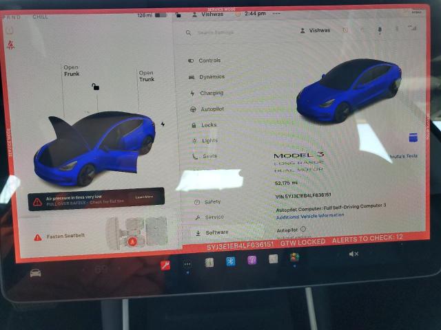 5YJ3E1EB4LF636151 Tesla MODEL 3