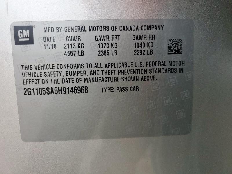 2G1105SA6H9146968 Chevrolet lcv -sidi: spark ignited direct injection, dcvcp, vvt: variable valve timing, e85 max, e0-e100, alum