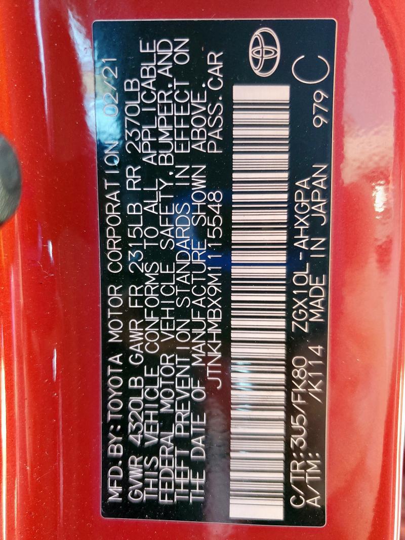 JTNKHMBX9M1115548 Toyota C-HR XLE