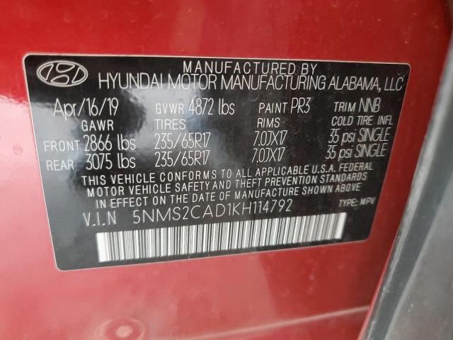 5NMS2CAD1KH114792 Hyundai gdi theta ii