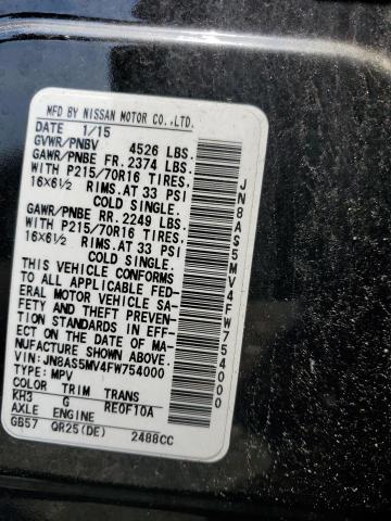JN8AS5MV4FW754000 Nissan ROGUE SELE