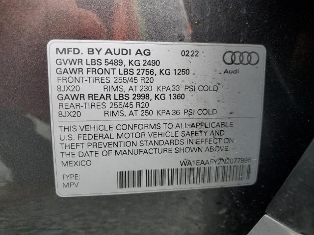 WA1EAAFY2N2077996 Audi 45 tfsi