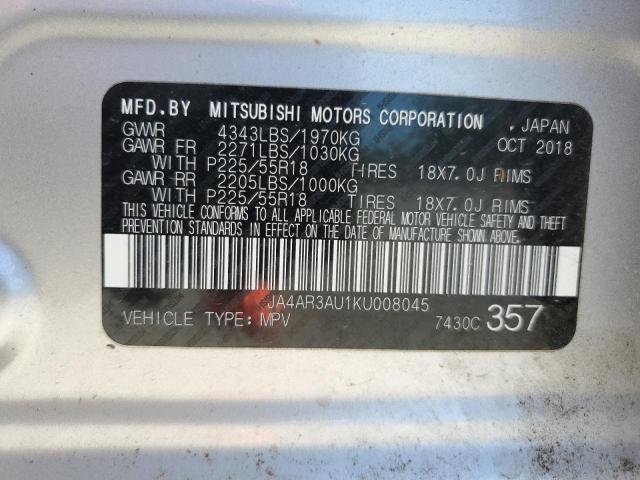 JA4AR3AU1KU008045 Mitsubishi mivec