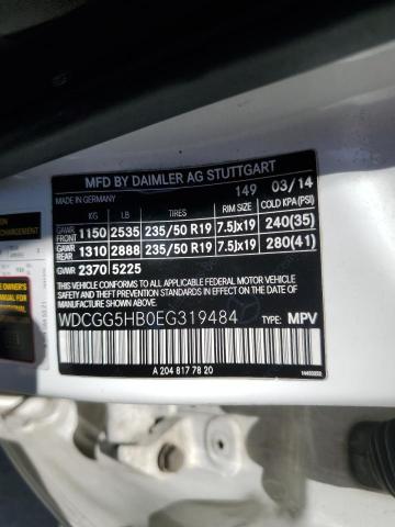 WDCGG5HB0EG319484 Mercedes-Benz 2014